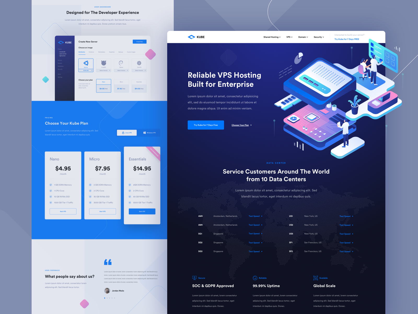 Kube - VPS Hosting Landing Page Exploration by Sigit Setyo Nugroho for ...