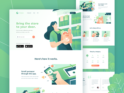 Yursayur - Food and Grocery Delivery Landing Page