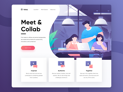 Teras, Coworking Space & Cafe Landing Page Exploration