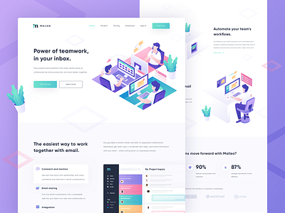 Mailea - Email Collaboration Tool Landing Page