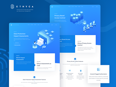 Ethyca Cloud Data Privacy Use Cases Page 3d blue cloud code data data driven enterprise homepage illustration infrastructure isometric landing page management privacy ui uidesign user web web design website