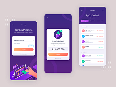 IniBank - Mobile Banking App Concept 3d bank banking branding design hero illustration illustration isometric minimal mobile mobile app mobile banking mobile design mobile ui purple ui uidesign uiux ux vector