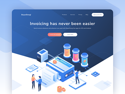 BayarDong - Create Professional Invoice Online Header Website