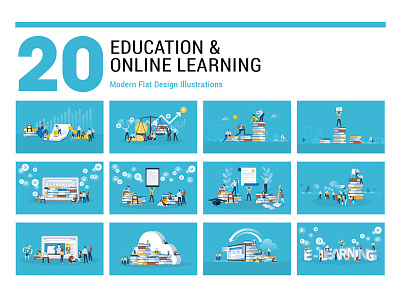 Education Illustrations internet knowledge learning school training tutorial university video web