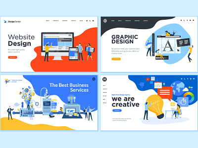 Set of website design templates