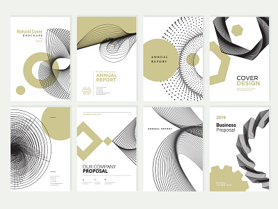 Set of brochure and annual report cover design templates