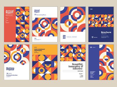 Set of Business Brochure Cover Designs mockup