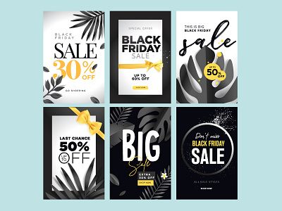 Black Friday sale banners template