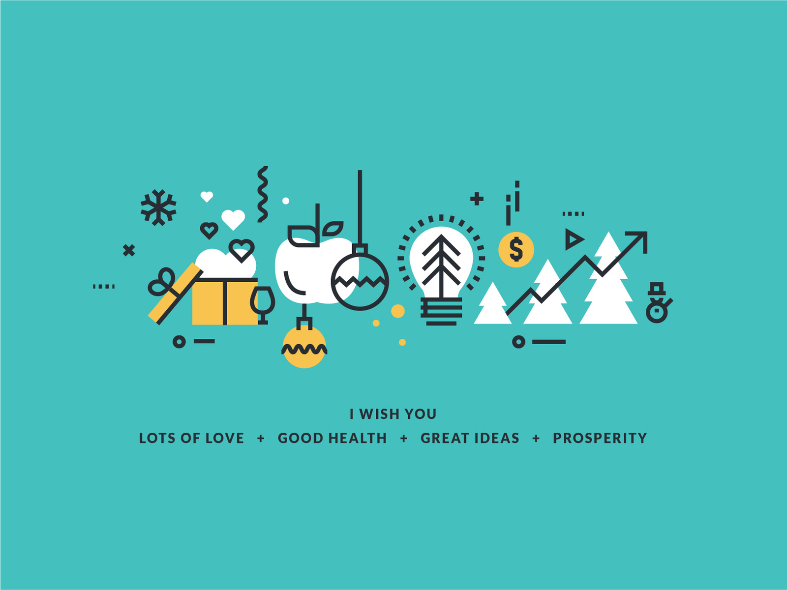 Merry Christmas and Happy New Year Business Greeting Card by PureSolution on Dribbble