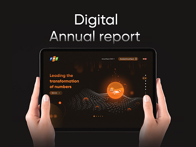 Digital Annual report branding design hello dribble ui ux website