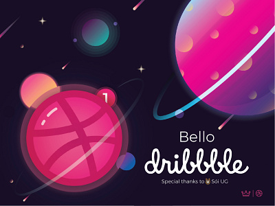 Hi, dribbblers! branding design flat hello dribble logo ui ux website