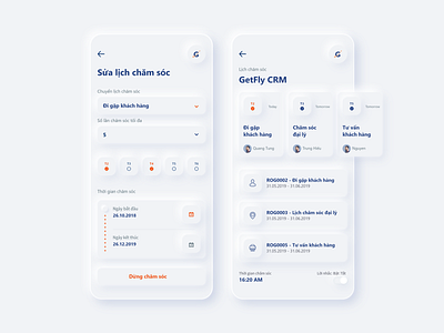 Getfly CRM soft UI shapes