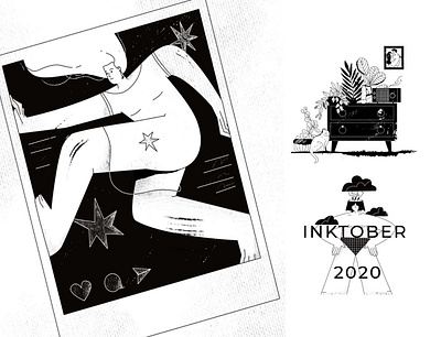 Inktober 2020 Full version adobe illustrator cartoon character design feminism flat illustration line art ui vector