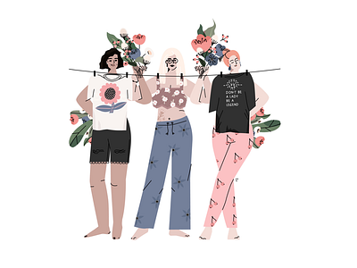 Girls with flowers
