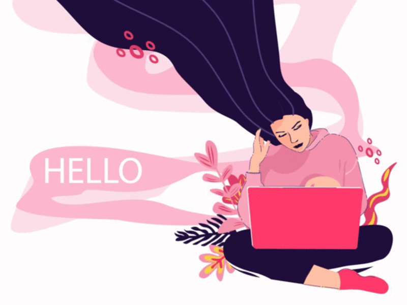 Hello dribbble after affects animation ball design first shot flat hello illustration vector
