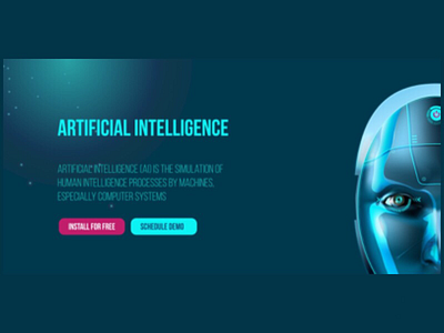 Vector mesh illustration of artificial intelligence