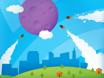 Rocket Website Header header illustration vector website