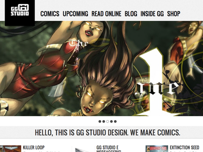 GG studio website comics ui web site