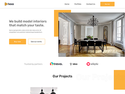 Landing Page architecture design homepage interior design landing page ui design website