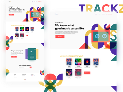 Trackz Website UI Design adobe design dribbble illustration ui ux web webdesign website design