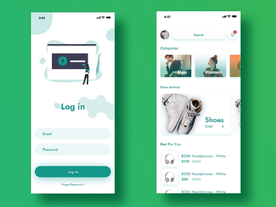 E-commerce App UI Design android app business design e-commerce flat ios minimal screen ui uidesign ux