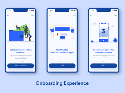 Onboarding Experience for Rewards Convertor App