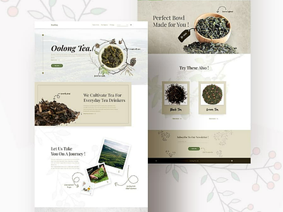 Website design for a tea corporation android design interface ios motion typography uidesign uiux userinterface web website