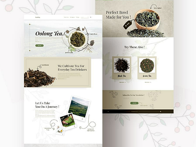 Website design for a tea corporation