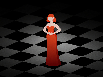 Chess character design flat game illustration illustrator lady netflix series vector