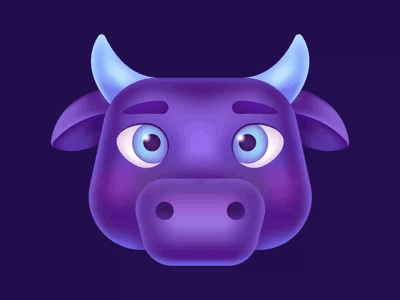 Cow animal animation branding character cow design flat illustration game icon illustration illustrator logo toy vector web