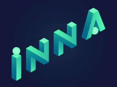 Geometry letters 3d letters 3dletter animation design geometic inna isometric illustration lettering lights logo vector web