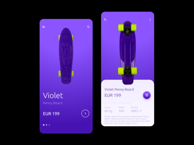 Skateboard product card