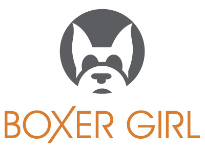 Boxer Girl Branding boxer branding dogs illustration logo real estate