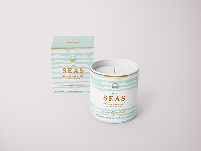 Candle Scent: Calm Seas candle box candle collection candle packaging sea