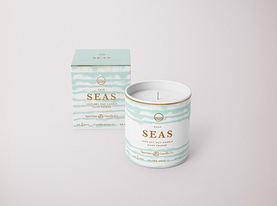 Candle Scent: Calm Seas candle box candle collection candle packaging sea