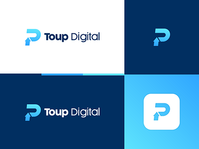 Toup | Logo design brand branding design icon letter p logodesign p icon toup