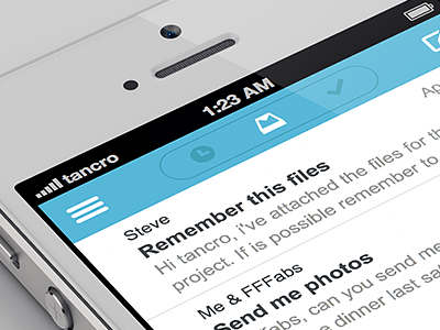 Mailbox Flat Version apple client email flat ios ios7 mail mailbox redesign sketch sketchapp