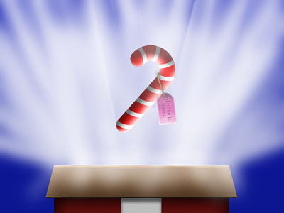 XMas Dribbble Contest candy christmas contest dribbble invite noel red stick ticket xmas