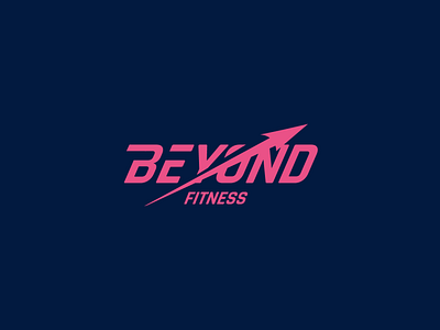 "Beyond Fitness" logo 2d arrow black brand design brand identity branding design desinger dinamic fitness fitness logo geometric graphic logo logos modern pink typogaphy ui vector