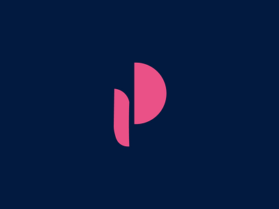 P logo 2d black branding design flat geometric graphic logo minimalist logo modern simple typography vector