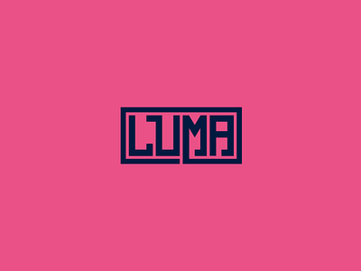 Luma Logo Design 2d app black blue bold logo branding flat geometric light line logo modern pink simple logo typogaphy typography ui vector