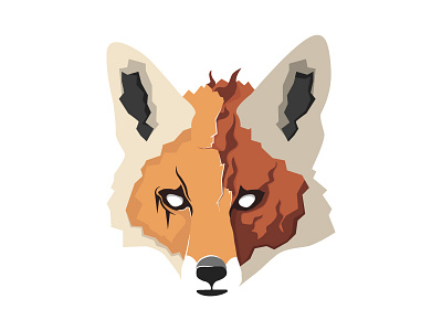 Fox animal art evil fire fox good illustration orange vector white