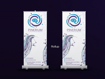 Rollup banner branding graphic illustration logo rollup typography