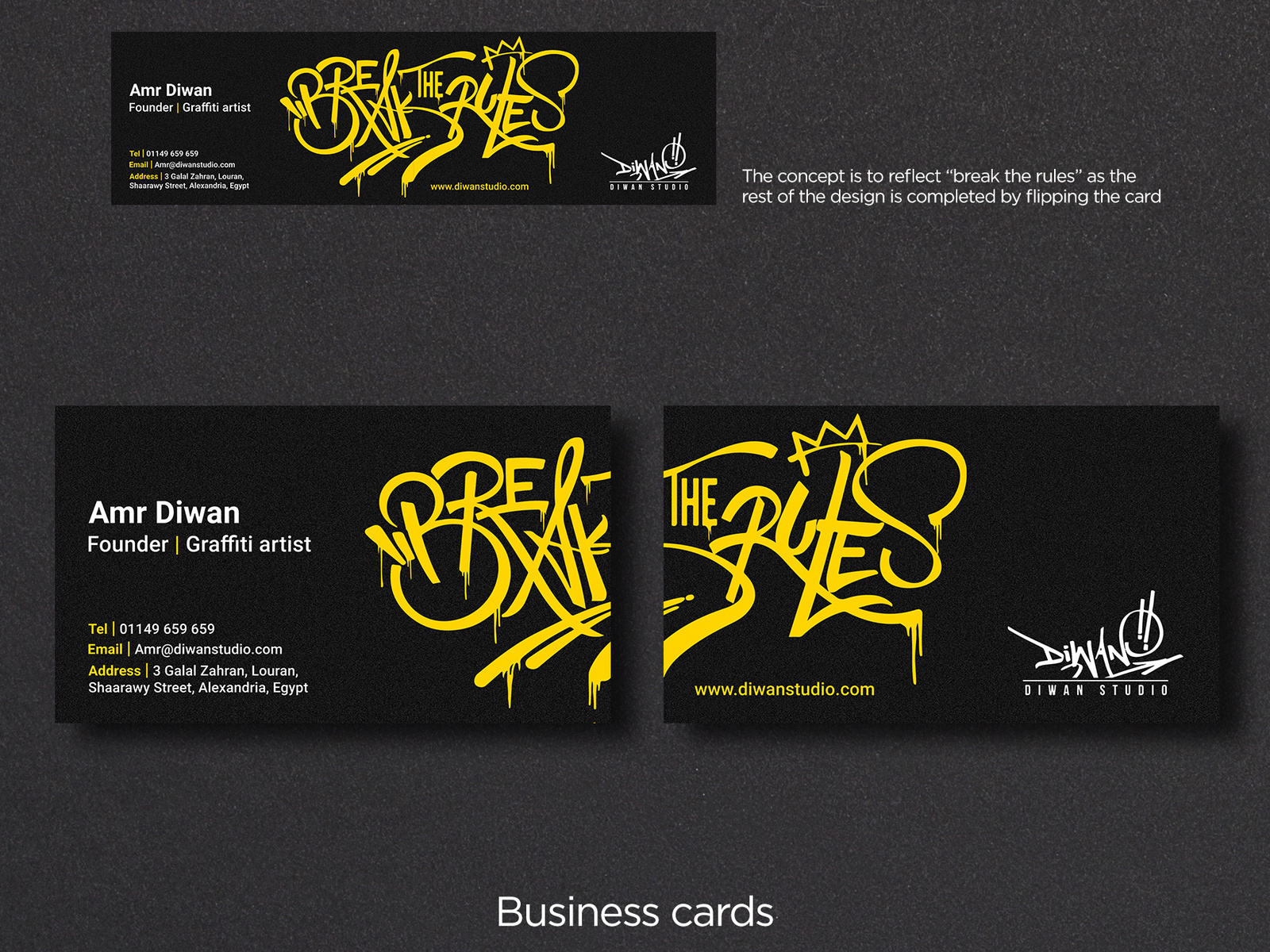 Graffiti Artist Business card by Omar Hegazy on Dribbble