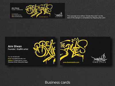 Graffiti Artist Business card art direction branding business card design graphic logo printing typography vector