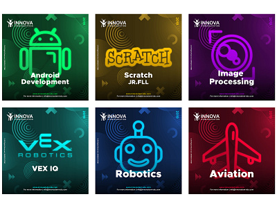 Summer Courses android art direction design icon illustration neon new plane robot typography vector