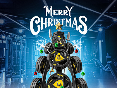 GYM Christmas Special app art direction blue branding christmas color design gradiant graphic gym illustration manipulation snow typography web