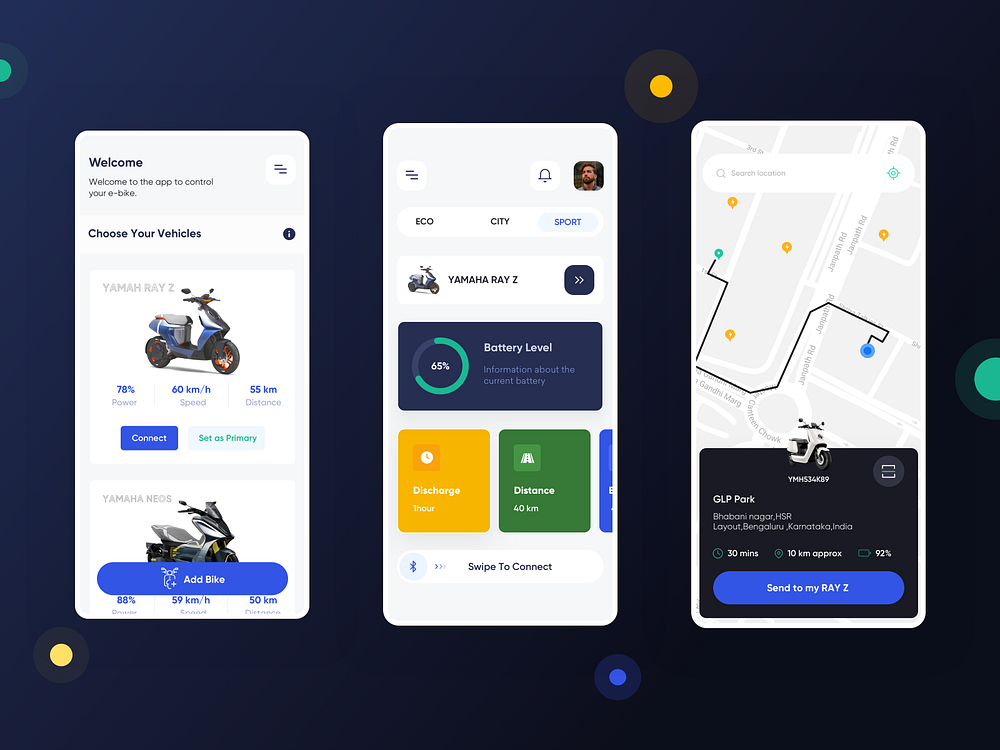 EBike App Concept by Sushrita Padhy for F22 Labs on Dribbble