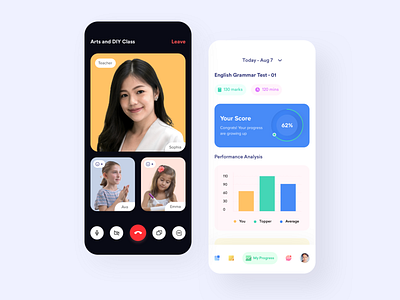 E - Learning App Concept app clean courses design education ios iphonex learning platform minimal mobile online education product design trend ui uidesign userexperiencedesign userinterface ux uxui