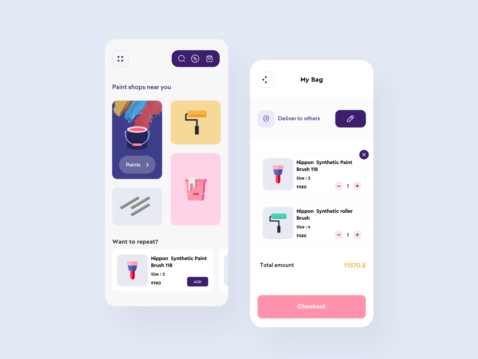 Paint Delivery App Concept by Sushrita Padhy for F22 Labs on Dribbble